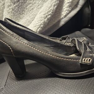 Croft & Barrow Black Heeled Loafers